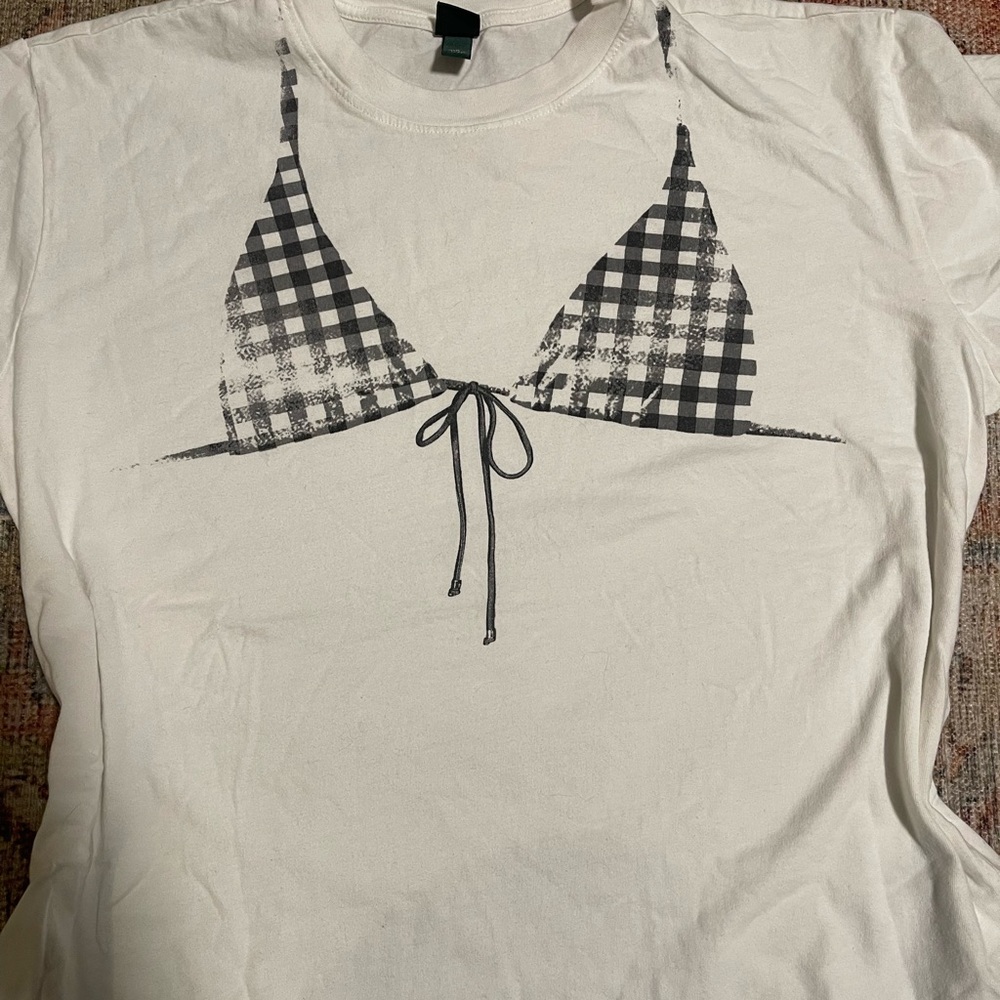 Black Checkered Bikini Print